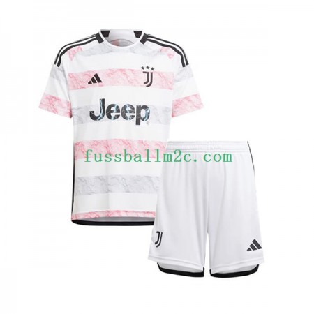 Fußballtrikots Juventus Kinder Auswärts Trikotsatz 2023-2024